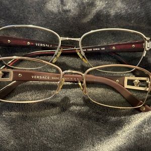 Authentic VERSACE Eye-ware. These Eyeglasses have Prescription Lenses.